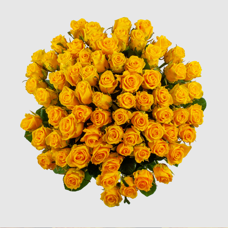 Букет из 75 роз Золото любви