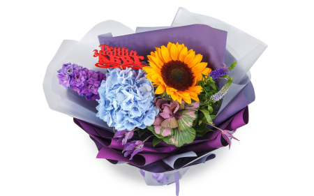 Букет с гортензией Аромат сентября