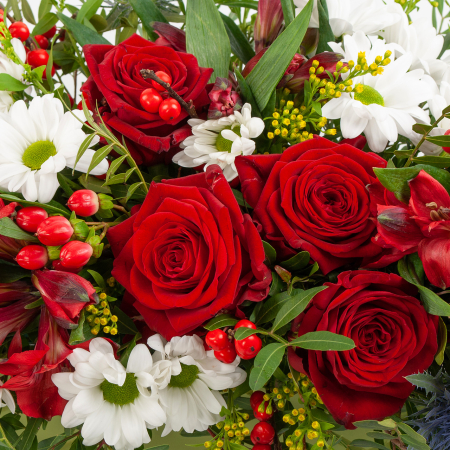 Букет в кашпо Огонь души