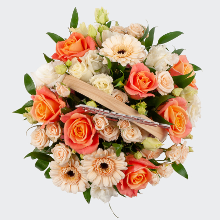 Букет в корзинке Влюбленный садовник