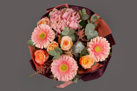 Букет Розовый плен