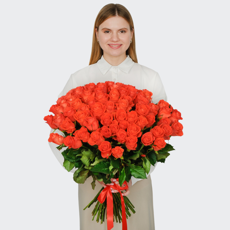 Букет 75 роз Вау