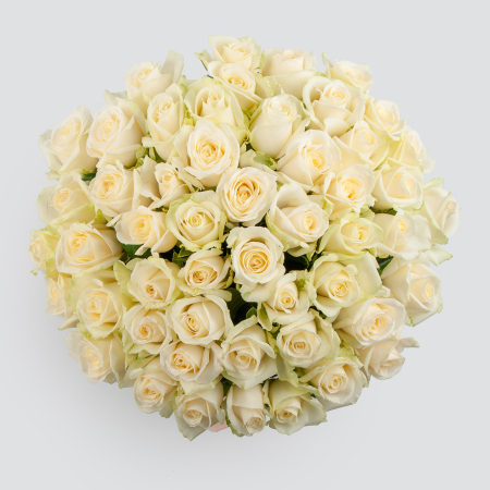 Букет 51 роза Аваланш (40 см)