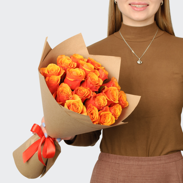 Букет из 19 роз Райские пташки