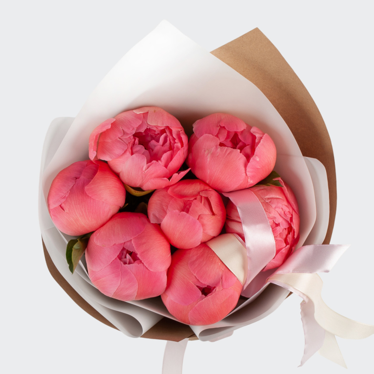 Букет из пионов Радостные вести