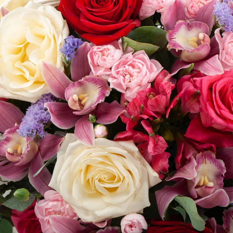 Букет в корзине Романс для двоих