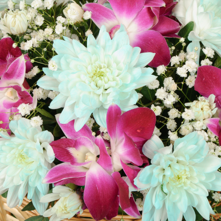 Букет в корзине Ванильное мороженое