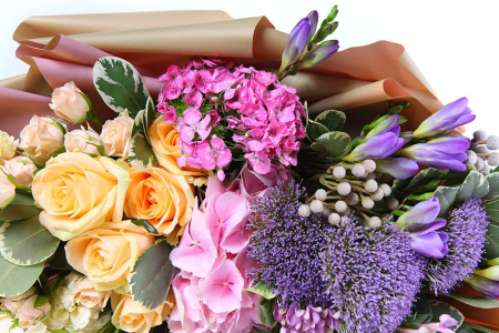 Букет Девушка на мосту