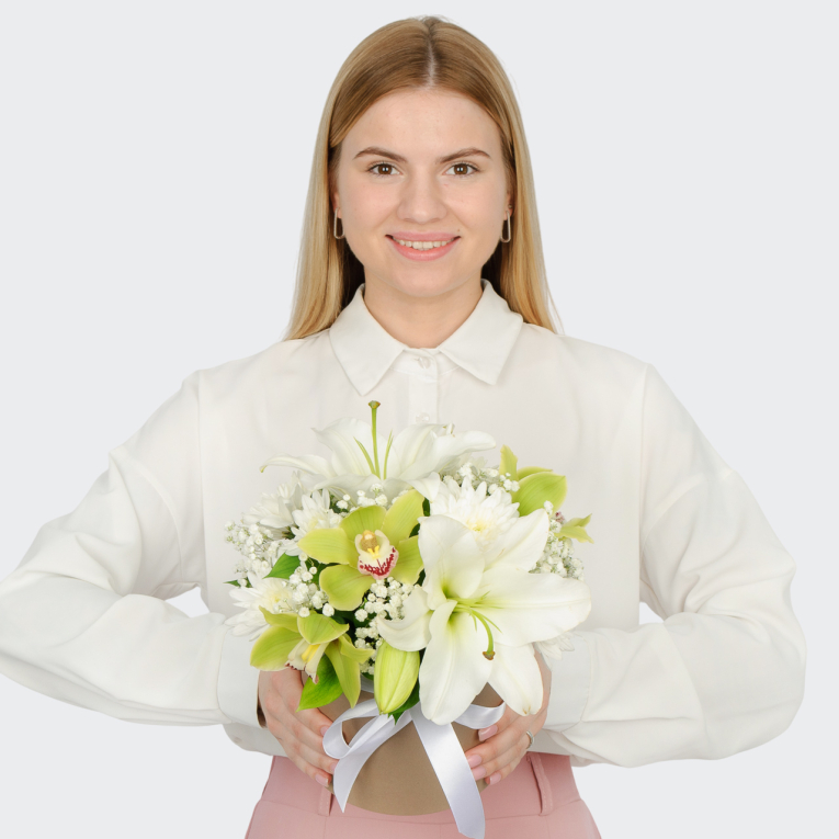 Букет в коробке По зову души