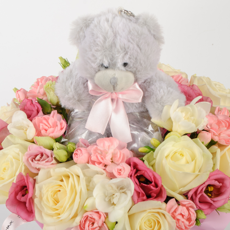 Букет в коробке Плюшевый праздник