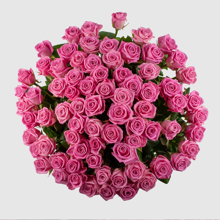 Букет из 75 роз Цвет сердца