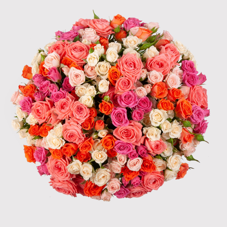 Букет в голубой коробке Чудное мгновение (51 роза)