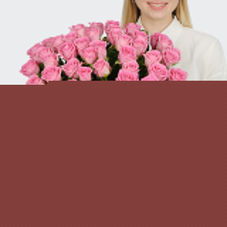 Букет 45 роз Розовая звезда