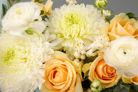 Букет в кашпо Уют и счастье