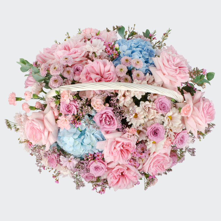 Букет в корзине Трепетное сердце