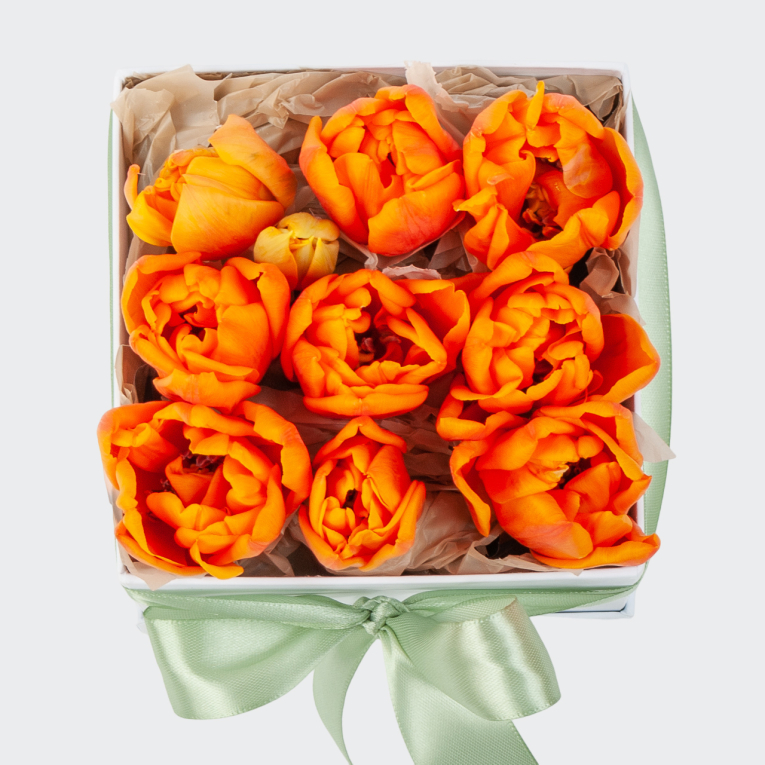 Тюльпаны в коробке Рассвет весны