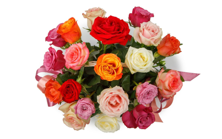 Цветы в корзине 21 розы Аморе мио