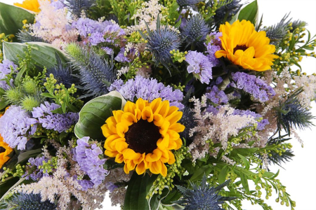 Букет с подсолнухами Полевой роман