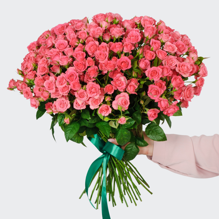 Букет 35 кустовых роз Лидия (50 см)