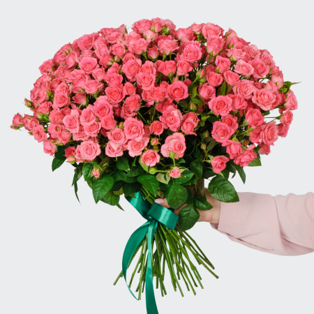 Букет 35 кустовых роз Лидия (50 см)