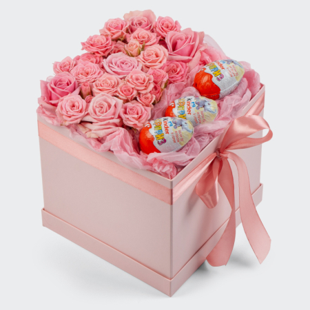 Композиция Розы с сюрпризом