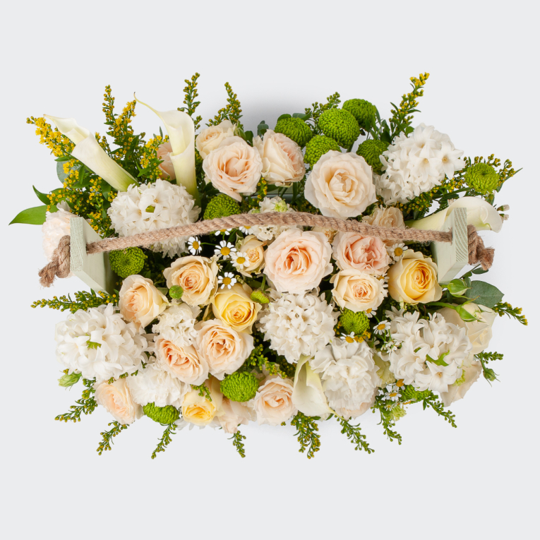 Букет в ящике Французский сад