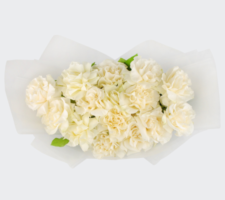 Букет из 15 роз Сливочный пломбир