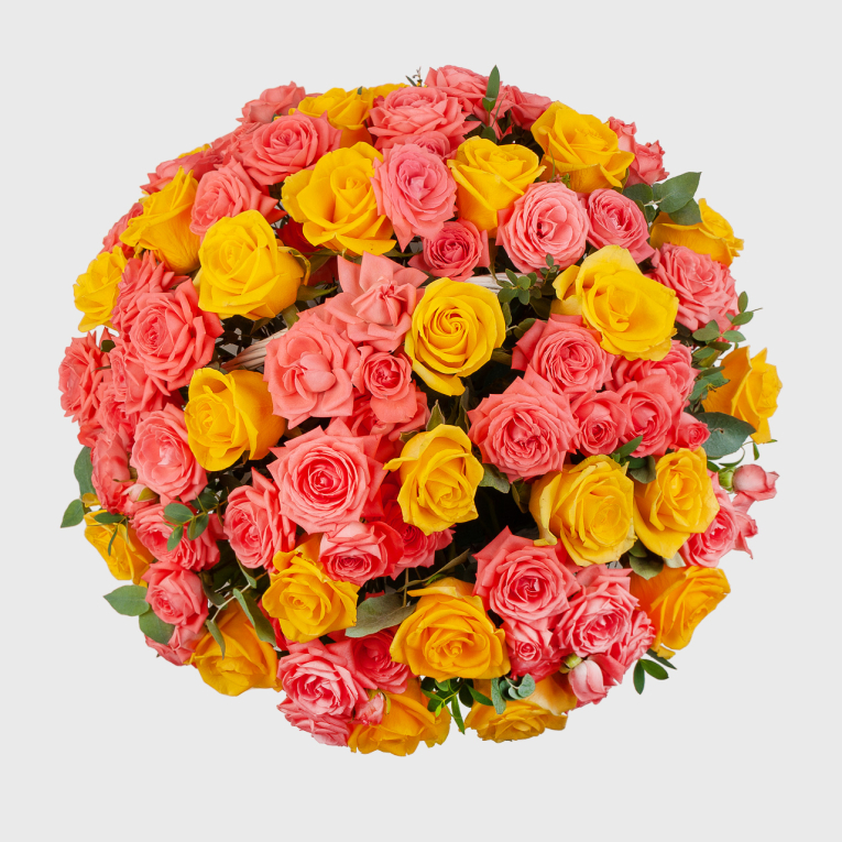 Букет в корзине Сочный цитрус