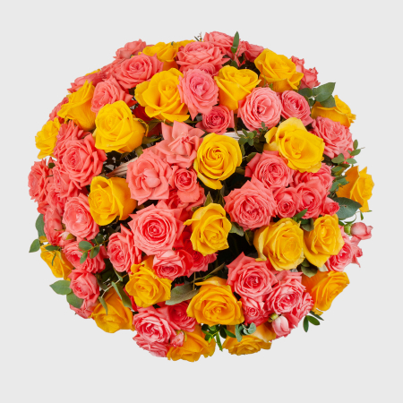 Букет в корзине Сочный цитрус