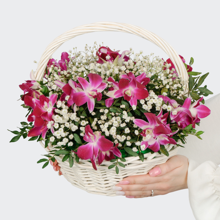 Букет в корзине Небесный пожар