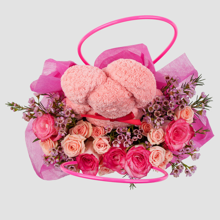 Композиция Розовый кролик