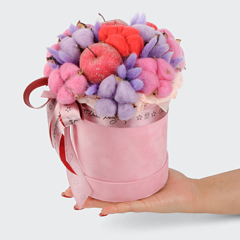 Цветы в коробке Зимний жемчуг