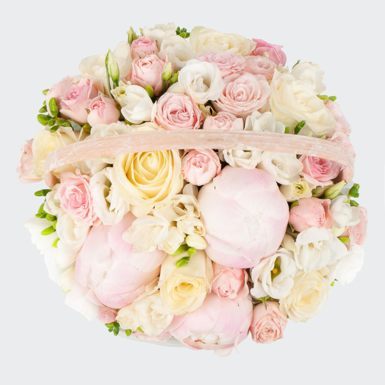 Букет в корзине Остров нежности