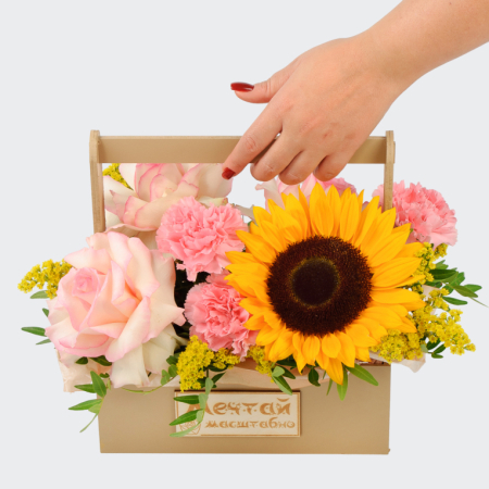 Букет в ящике Сладка парочка