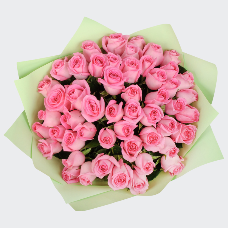 Букет из 51 розы Сердце ангела