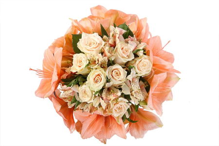 Букет с гиппеаструмами Империя Солнца