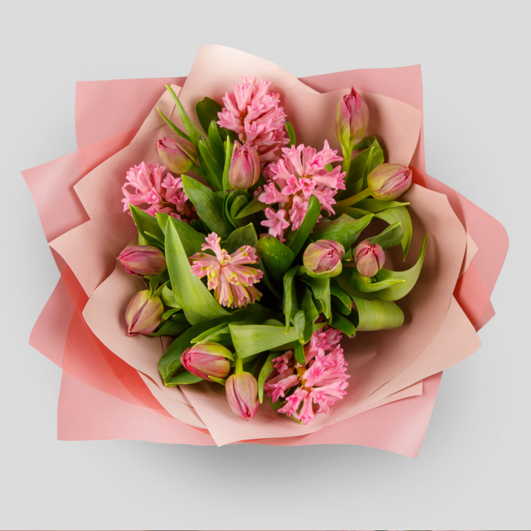 Букет с гиацинтами Жаворонок