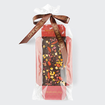 Шоколад темный Годжи и черника с украшением (50г)