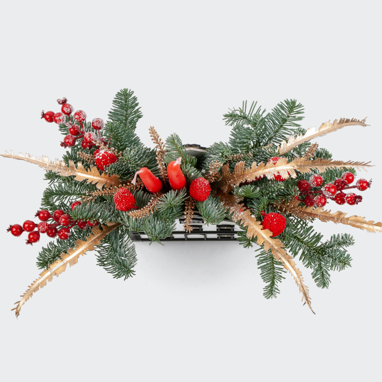 Композиция в кашпо Зимний уют