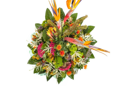 Букет с альстромериями Бриолин