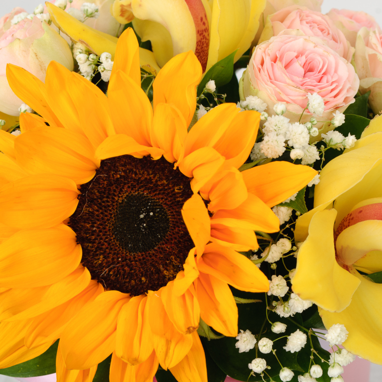 Букет в коробке Закат для двоих