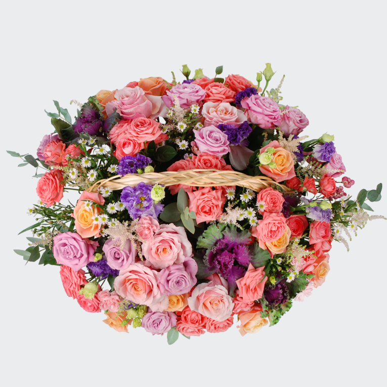 Букет в корзине Предрассветный час