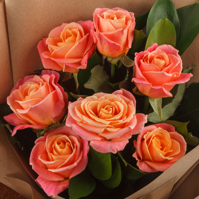 Букет роз Закатная мечта