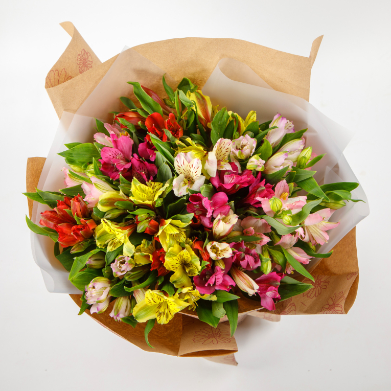 Букет Затерянный мир (15 альстромерий)