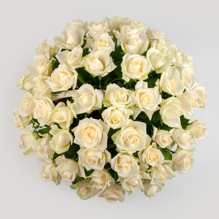 Букет в корзине Мелодия любви (51 роза)