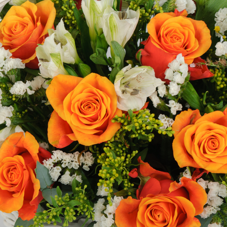 Букет в корзине Рыжие веснушки