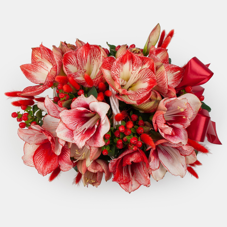 Букет в корзине Алое сияние