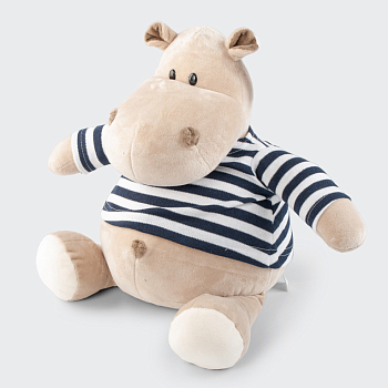 Мягкая игрушка «Бегемот в тельняшке» (30 см)