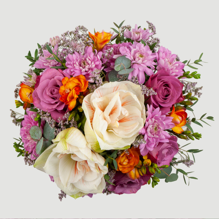 Композиция в кашпо Малина со сливками