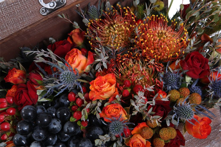 Букет Дары Диониса в шкатулке